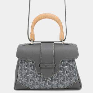 Pre Owned Goyard Saigon Mini Leather Handbag minty