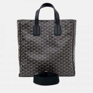 Pre Owned Goyard Black Coated Canvas Voltaire + Strap