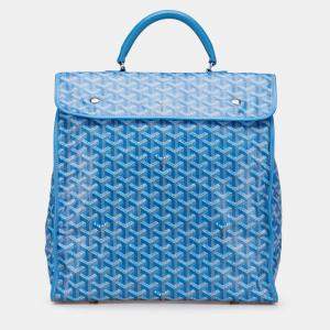 Pre Owned Goyard Blue Goyardine Saint Leger Backpack