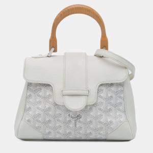 مملوكة مسبقًا Goyard White Mini Goyardine Saigon Souple