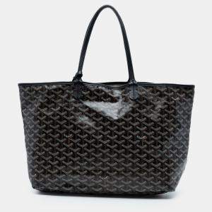 مملوكة مسبقًا Goyard Black Goyardine Saint Louis GM