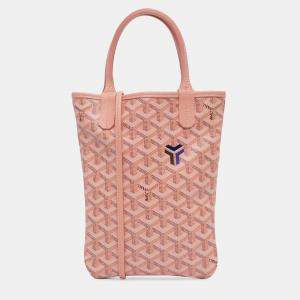 Pre Owned Goyard Pink Goyardine Poitiers Claire Voie