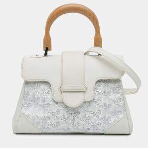 مملوكة مسبقًا Goyard White Mini Goyardine Saigon Souple