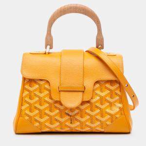 مملوكة مسبقًا Goyard Yellow Mini Goyardine Saigon Souple