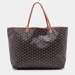 مملوكة مسبقًا Goyard Black Brown Goyardine Saint Louis GM