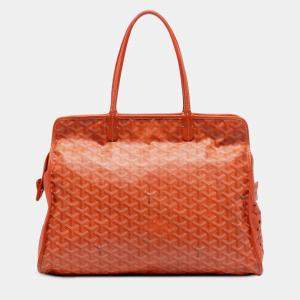 مملوكة مسبقًا Goyard Orange Goyardine Sac Hardy Pet Carrier PM