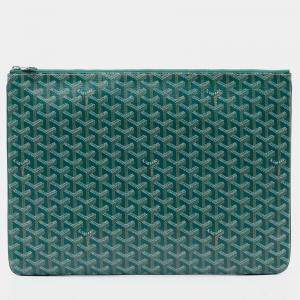 Pre Owned Goyard Green Goyardine Senat GM