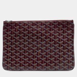 Pre Owned Goyard Red Goyardine Senat MM