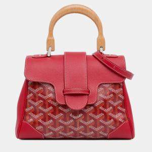 مملوكة مسبقًا Goyard Red Mini Goyardine Saigon Souple