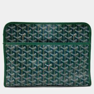 Pre Owned Goyard Green PVC Juvance GM