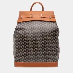 مملوكة مسبقًا Goyard Black Brown Goyardine Steamer PM