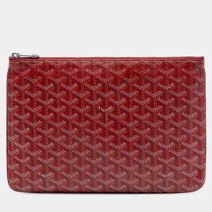 Pre Owned Goyard Red Goyardine Senat MM