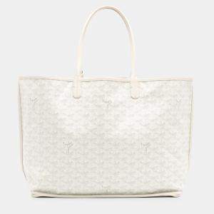 مملوكة مسبقًا Goyard White Goyardine Saint Louis PM