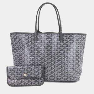 مملوكة مسبقًا Goyard Saint Louis PM Gray PVC Leather Tote Bag
