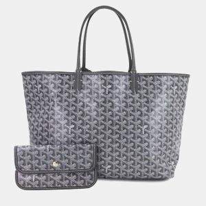 مملوكة مسبقًا Goyard Saint Louis PM Gray PVC Leather Tote Bag