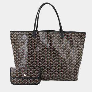 مملوكة مسبقًا Goyard Saint Louis GM Black PVC Leather Tote Bag