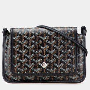 Pre Owned Goyard Plumet Pouch Wallet Black Leather