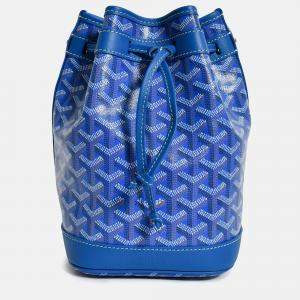 مملوكة مسبقًا Goyard Blue Goyardine Petit Flot Bucket Bag