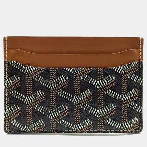 Pre Owned Goyard Brown Coated Canvas Card Wallet