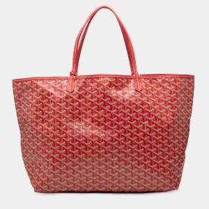 Pre Owned Goyard Red Goyardine Saint Louis GM