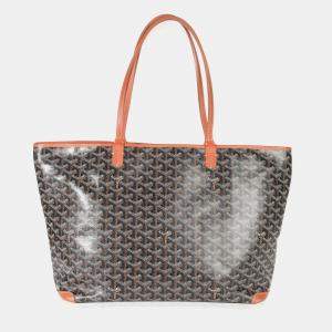 مملوكة مسبقًا Goyard Gold Black Goyardine Canvas Artois MM