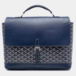 Pre Owned Goyard Blue Goyardine Citadin PM