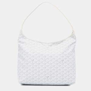 مملوكة مسبقًا Goyard White Goyardine Boheme Hobo