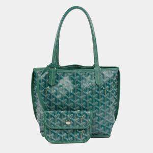مملوكة مسبقًا Goyard Anjou Mini Green Goyardine Tote Bag