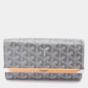 Pre Owned حقيبة كيس صغيرة جويارد قماش مغلفة وخشب رمادي