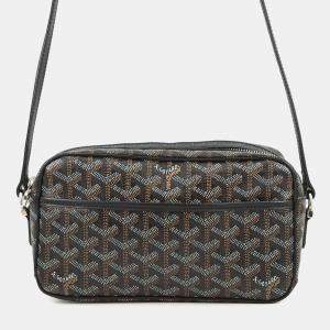 Pre Owned Goyard Cupvert Black Pvc Leather Size Pm