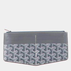 Pre Owned Goyard Insert Louise Business Card Case/Card Holder Gray Leather