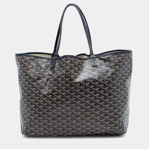 Pre Owned Goyard Black Goyardine Saint Louis GM
