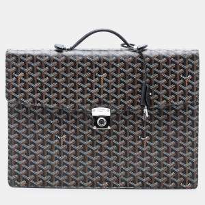 Pre Owned Goyard Black Goyardine Serviette Chypre