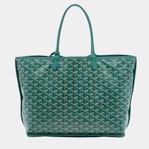 Pre Owned Goyard Green Goyardine Reversible Anjou PM