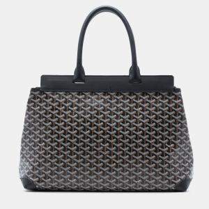 Pre Owned Goyard Black Goyardine Bellechasse MM