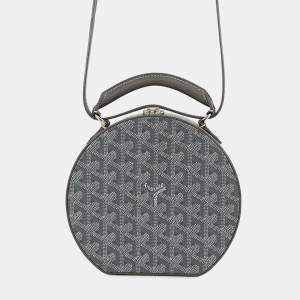 مملوكة مسبقًا Goyard Gray Leather PVC Hat Box And Alto Trunk Bag 