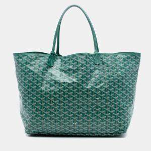 Pre Owned حقيبة جويارد زرقاء جوياردين قماش مطلي وجلد سانت لويس كبيرة توتي