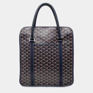 مملوكة مسبقًا Goyard Burgundy Tote Bag Navy Leather