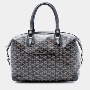 Pre Owned Goyard Black Goyardine Boeing 30