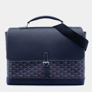 Pre Owned Goyard Blue Goyardine Citadin PM