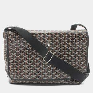 مملوكة مسبقًا حقيبة كتف جويارد Capesian MM متعددة الألوان جلد قماش مغلفة بالشمع سوداء