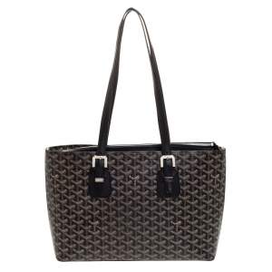 Goyard Black Goyardine Coated Canvas Marie Galante MM Bag