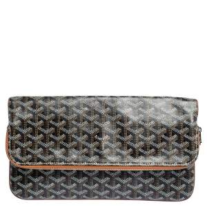 Goyard Black/Brown Goyardine Coated Canvas Sainte Marie Clutch