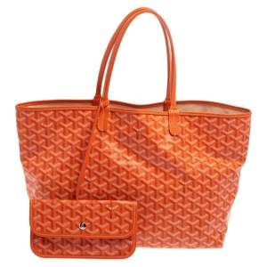 Goyard Orange Goyardine Coated Canvas St. Louis PM Tote 