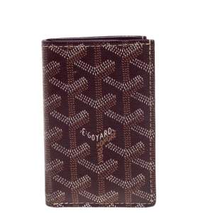 Goyard Burgundy Goyardine Coated Canvas Saint Pierre Bifold Card Holder 