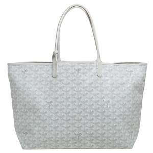 Goyard White Goyardine Coated Canvas St. Louis PM Tote