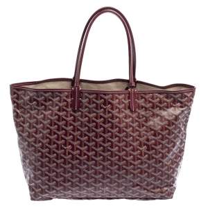 Goyard Burgundy Goyardine Coated Canvas St. Louis PM Tote
