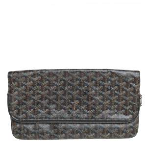 Goyard Black Goyardine Coated Canvas Sainte Marie Clutch