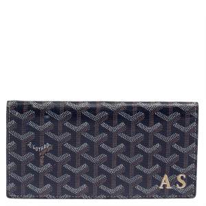 Goyard Navy Blue Coated Canvas Richelieu Wallet