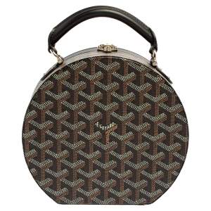 Goyard Black Goyardine Coated Canvas and Leather Alto Hatbox Bag